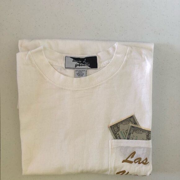 HOUSE OF GABRIELLE Men’s White Lucky T Shirt XL - Picture 5 of 5